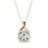 Thumbnail Image 1 of Le Vian Chocolate Twist Green Quartz Necklace 1/5 ct tw Diamonds 14K Honey Gold 19”