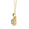 Thumbnail Image 1 of Le Vian Chocolate Twist Green Quartz Necklace 1/5 ct tw Diamonds 14K Honey Gold 19”
