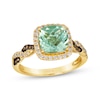 Thumbnail Image 0 of Le Vian Chocolate Twist Green Quartz Ring 1/3 ct tw Diamonds 14K Honey Gold