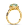 Thumbnail Image 2 of Le Vian Chocolate Twist Green Quartz Ring 1/3 ct tw Diamonds 14K Honey Gold