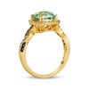 Thumbnail Image 2 of Le Vian Chocolate Twist Green Quartz Ring 1/3 ct tw Diamonds 14K Honey Gold