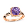 Thumbnail Image 1 of Le Vian Chocolate Twist Amethyst Ring 1/3 ct tw Diamonds 14K Strawberry Gold