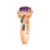 Thumbnail Image 2 of Le Vian Chocolate Twist Amethyst Ring 1/3 ct tw Diamonds 14K Strawberry Gold