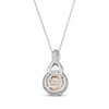 Thumbnail Image 3 of Le Vian Chocolate Twist Morganite Necklace 1/3 ct tw Diamonds 14K Vanilla Gold 19”
