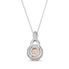 Thumbnail Image 2 of Le Vian Chocolate Twist Morganite Necklace 1/3 ct tw Diamonds 14K Vanilla Gold 19”