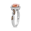 Thumbnail Image 1 of Le Vian Chocolate Twist Morganite Ring 3/8 ct tw Diamonds 14K Vanilla Gold