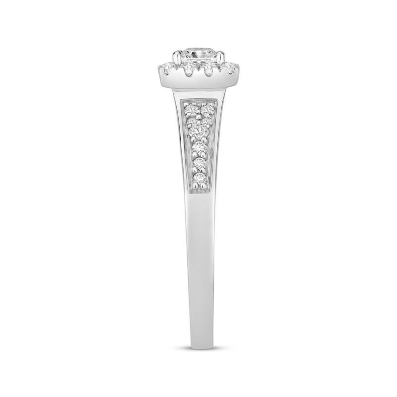 Main Image 5 of Now + Forever Princess-Cut Diamond Engagement Ring 5/8 ct tw 10K White Gold