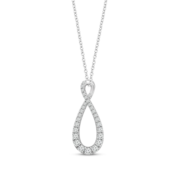 KAY Lab-Grown Diamonds Looping Necklace 3/4 ct tw 14K White Gold 18”