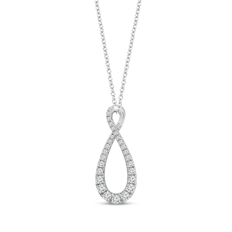 Main Image 1 of KAY Lab-Grown Diamonds Looping Necklace 3/4 ct tw 14K White Gold 18”