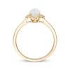 Thumbnail Image 2 of Oval-Cut Opal & Round-Cut Diamond Ring 1/20 ct tw 10K Yellow Gold