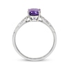 Thumbnail Image 2 of Oval-Cut Amethyst & Round-Cut Diamond Ring 1/20 ct tw 10K White Gold