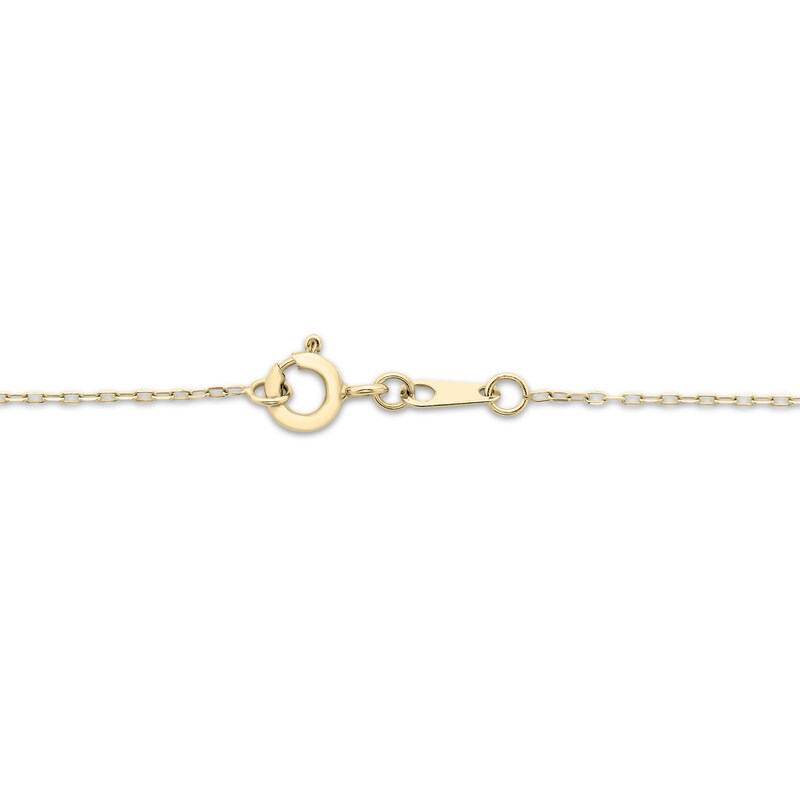 Main Image 3 of Baguette-Cut Citrine & Diamond Accent Necklace 10K Yellow Gold 18”