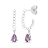 Thumbnail Image 1 of Pear-Shaped Amethyst Beaded Drop Earrings Sterling Silver
