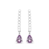 Thumbnail Image 2 of Pear-Shaped Amethyst Beaded Drop Earrings Sterling Silver
