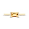 Thumbnail Image 3 of Baguette-Cut Citrine & Diamond Accent Ring 10K Yellow Gold