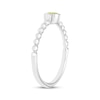 Thumbnail Image 2 of Round-Cut Peridot Beaded Ring Sterling Silver
