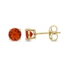 Thumbnail Image 0 of Round-Cut Mexican Fire Opal Solitaire Stud Earrings 10K Yellow Gold