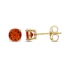 Thumbnail Image 1 of Round-Cut Mexican Fire Opal Solitaire Stud Earrings 10K Yellow Gold