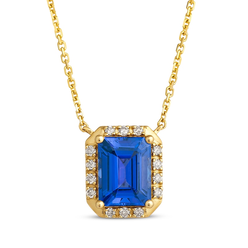 Main Image 1 of Le Vian Tanzanite Necklace 1/6 ct tw Diamonds 14K Honey Gold 19”