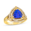 Thumbnail Image 1 of Le Vian Couture Trillion-Cut Tanzanite 5/8 ct tw Diamonds 18K Honey Gold