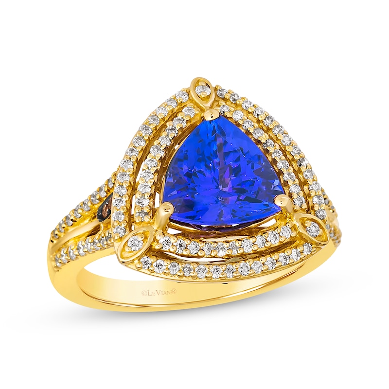 Main Image 1 of Le Vian Couture Trillion-Cut Tanzanite 5/8 ct tw Diamonds 18K Honey Gold