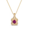 Thumbnail Image 1 of Le Vian Couture Pink Tourmaline Necklace 1/2 ct tw Diamonds 18K Honey Gold 18”