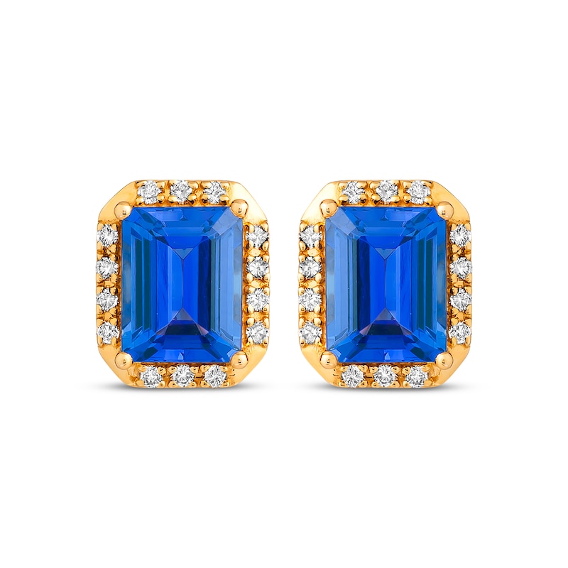 Main Image 2 of Le Vian Tanzanite Earrings 1/3 ct tw Diamonds 14K Honey Gold