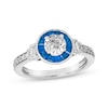Thumbnail Image 0 of Le Vian Couture Vintage-Inspired Diamond & Sapphire Halo Ring 1 ct tw Platinum
