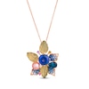 Thumbnail Image 1 of Le Vian Couture Multi-Stone Necklace 1/10 ct tw 18K Strawberry Gold 19”
