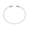 Thumbnail Image 3 of Oval-Cut Lab-Created Opal & Round-Cut White Lab-Created Sapphire Cuff Bangle Bracelet Sterling Silver