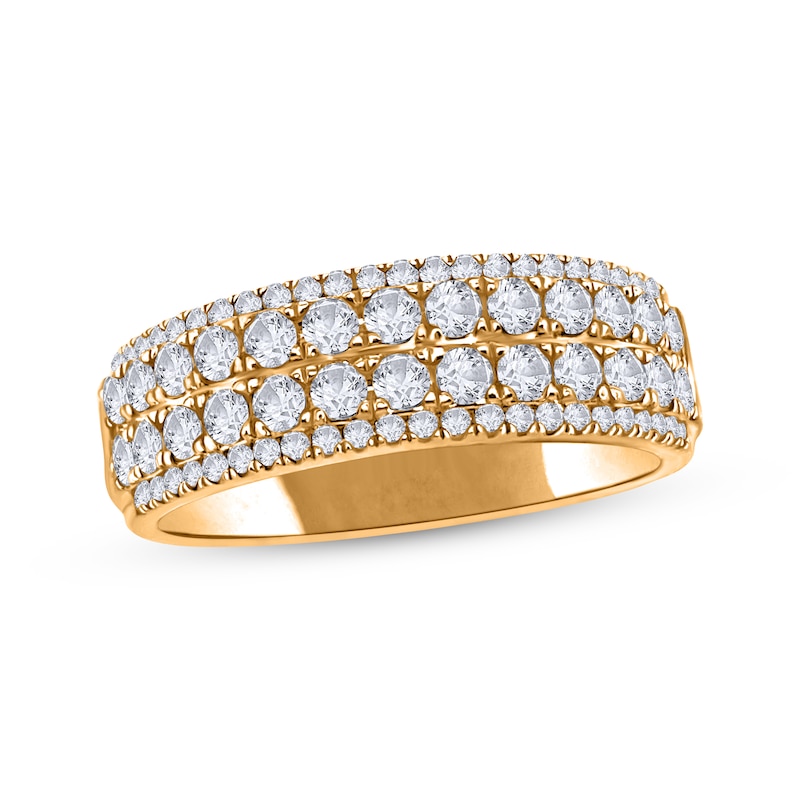 Round-Cut Diamond Four-Row Anniversary Band 3/4 ct tw 14K Yellow Gold