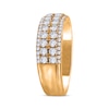 Round-Cut Diamond Four-Row Anniversary Band 3/4 ct tw 14K Yellow Gold
