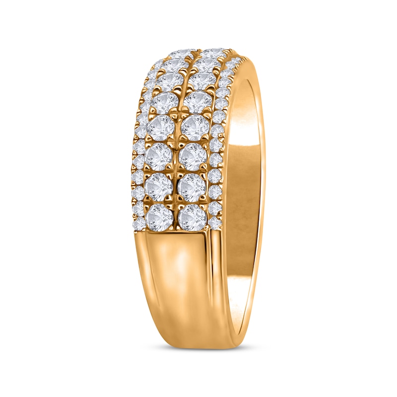 Round-Cut Diamond Four-Row Anniversary Band 3/4 ct tw 14K Yellow Gold