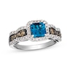 Thumbnail Image 0 of Le Vian Blue Topaz Ring 3/4 ct tw Diamonds 14K Vanilla Gold