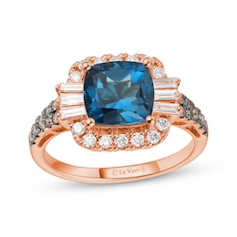 Le Vian Topaz Ring 1/2 ct tw Diamonds 14K Strawberry Gold