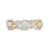 Oval-Cut Opal & Round-Cut Diamond Ring 1/4 ct tw 10K Yellow Gold