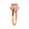 Thumbnail Image 2 of Le Vian Oval-Cut Morganite Ring 1/2 ct tw Diamonds 14K Strawberry Gold