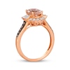 Thumbnail Image 3 of Le Vian Oval-Cut Morganite Ring 1/2 ct tw Diamonds 14K Strawberry Gold