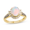 Thumbnail Image 0 of Le Vian Oval-Cut Opal Ring 1/2 ct tw Diamonds 14K Honey Gold