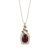 Thumbnail Image 1 of Le Vian Garnet Necklace 3/8 ct tw Diamonds 14K Honey Gold 19&quot;
