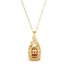 Thumbnail Image 2 of Le Vian Garnet Necklace 3/8 ct tw Diamonds 14K Honey Gold 19"