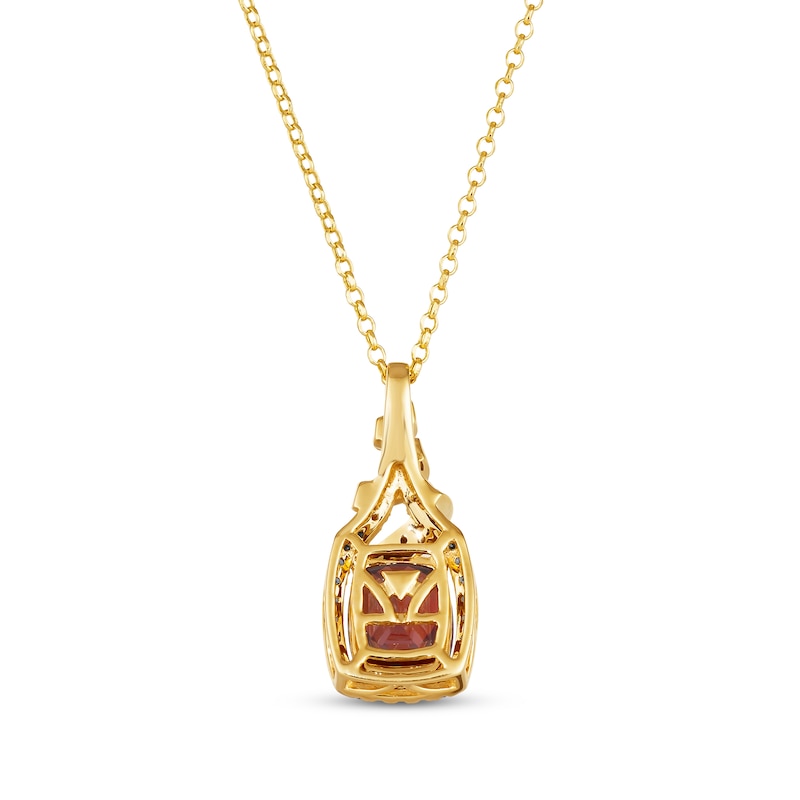 Le Vian Garnet Necklace 3/8 ct tw Diamonds 14K Honey Gold 19"