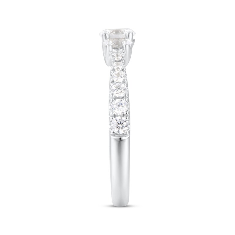 Oval-Cut Diamond Three-Stone Engagement Ring 1 ct tw 14K White Gold