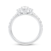 Oval-Cut Diamond Three-Stone Engagement Ring 1 ct tw 14K White Gold