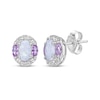 Thumbnail Image 4 of Oval-Cut Lab-Created Opal & Multi-Shape Pink and White Lab-Created Sapphire Gift Set Sterling Silver