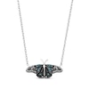 Thumbnail Image 0 of Disney Treasures Encanto London Blue Topaz & Diamond Butterfly Necklace 1/15 ct tw Sterling Silver 18”