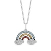 Thumbnail Image 0 of Disney Treasures Encanto Multi-Gemstone & Diamond Rainbow Necklace 1/15 ct tw Sterling Silver 19”