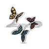 Thumbnail Image 3 of Disney Treasures Encanto Multi-Gemstone & Diamond Butterfly Bypass Ring 1/20 ct tw Sterling Silver