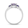 Thumbnail Image 3 of Amethyst & White Lab-Created Sapphire Bypass Ring Sterling Silver