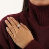 Thumbnail Image 5 of Heart-Shaped & Round-Cut Lab-Created Opal, White Lab-Created Sapphire Ring Sterling Silver